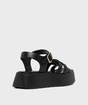 Sandales à brides sur semelle plateforme femme - 5 Miles vue4 - 5 MILES - GEMO