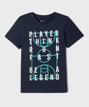 Tee-shirt manches courtes avec inscription XXL garçon vue1 - GEMO (ENFANT) - GEMO
