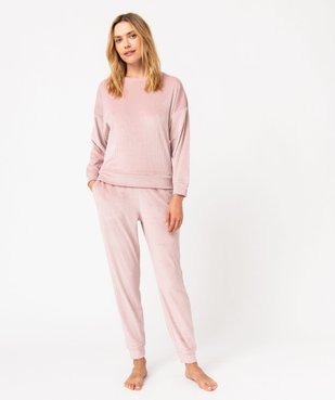 Pyjama en velours côtelé femme vue1 - GEMO(HOMWR FEM) - GEMO