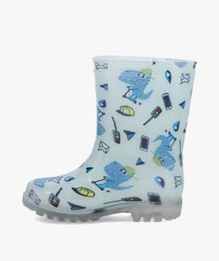 Bottes de pluie garçon imprimées streetwear dinosaures vue3 - GEMO (ENFANT) - GEMO