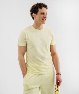 Tee-shirt manches courtes col rond en coton homme vue1 - GEMO 4G HOMME - GEMO