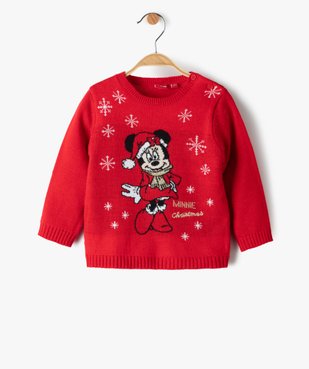 Pull de Noël fille avec motif Minnie - Disney vue1 - DISNEY DTR - GEMO