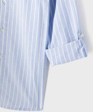 Chemise à manches longues en chambray rayé garçon vue3 - GEMO (ENFANT) - GEMO