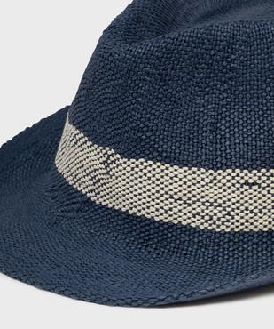 Chapeau en paille de papier avec bande contrastante homme vue2 - GEMO (ACCESS) - GEMO