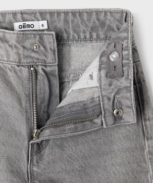 Jean Straight avec revers cousus et taille ajustable fille vue2 - GEMO 4G FILLE - GEMO