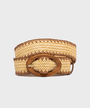 Ceinture tressée à boule ovale en bois vue1 - GEMO (ACCESS) - GEMO