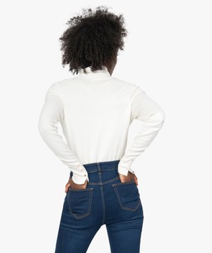 Pull femme à col roulé et boutons sur les poignets vue3 - GEMO(FEMME PAP) - GEMO