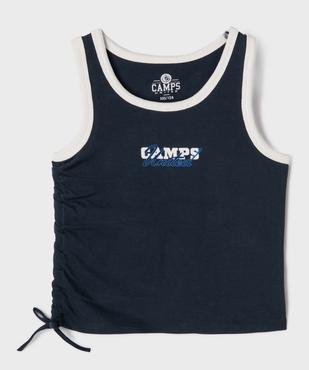 Débardeur en jersey de coton avec fronce ajustable sur le côté fille - Camps United vue2 - CAMPS US GEMO FOR GOOD - GEMO