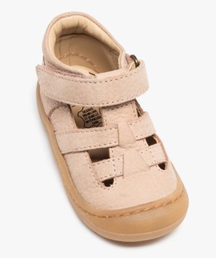 Sandales premiers pas bébé garçon dessus cuir uni – NA! vue5 - NA! - GEMO