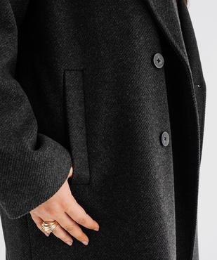 Manteau long croisé à double boutonnage et col femme grande taille vue6 - GEMO (G TAILLE) - GEMO