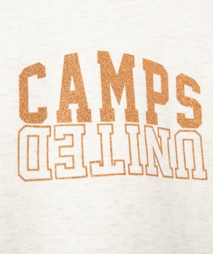 Sweat fille oversize multicolore à motif brillant - Camps United vue3 - CAMPS UNITED - GEMO