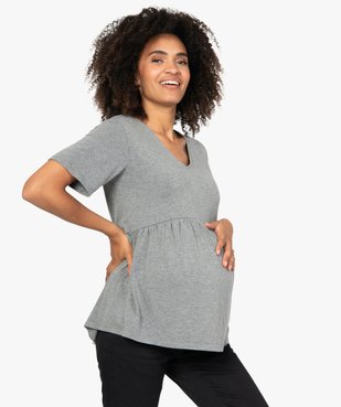 Tee-shirt de grossesse taille empire et manches courtes vue1 - GEMO (MATER) - GEMO