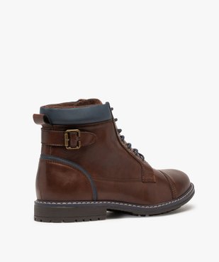 Boots homme à lacets contrastés et col rembourré vue4 - Nikesneakers (CASUAL) - Nikesneakers