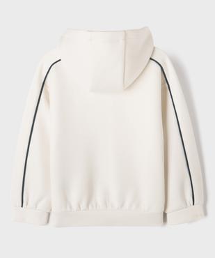 Sweat zippé à capuche avec liserés contrastants fille vue4 - GEMO (ENFANT) - GEMO