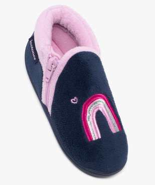 Chaussons en velours avec motif arc-en-ciel fille - Isotoner vue5 - ISOTONER - GEMO