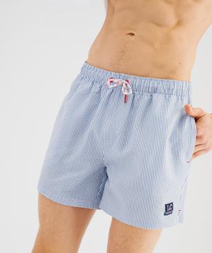 Short de bain rayé à taille élastiqué homme - LuluCastagnette vue2 - LULU CASTAGNETTE G4G D - GEMO