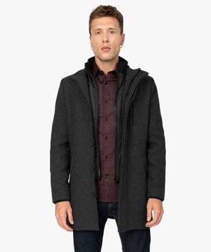 Manteau homme mi-long à col montant vue1 - GEMO (HOMME) - GEMO