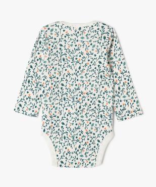 Bodies à manches longues à motifs fleuris bébé (lot de 3) vue4 - GEMO 4G BEBE - GEMO