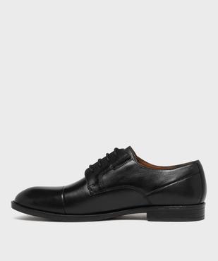 Derbies élégants dessus et semelle intérieure cuir homme - Tanéo vue3 - TANEO GEMO FOR GOOD - GEMO