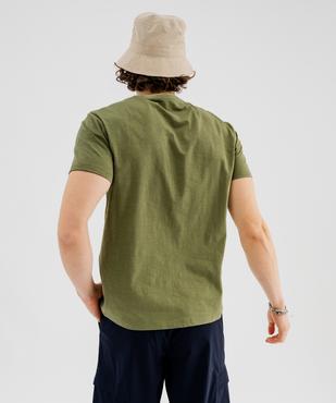 Tee-shirt manches courtes en jersey de coton flammé homme - Roadsign vue5 - ROADSIGN GEMO FOR GOOD D - GEMO