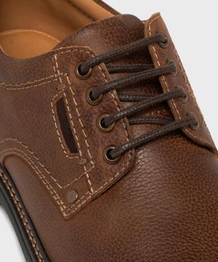 Derbies en cuir casual à semelle crantée homme - Tanéo vue6 - TANEO - GEMO