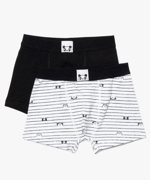 Boxer garçon avec coton biologique (lot de 2) vue1 - GEMO C4G GARCON - GEMO