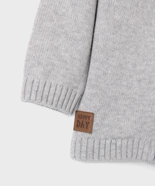 Gilet zippé à col rond en coton bébé vue2 - GEMO(BEBE DEBT) - GEMO