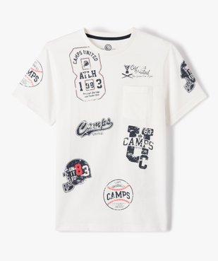 Tee-shirt garçon avec motifs base-ball - Camps United vue1 - CAMPS UNITED - GEMO