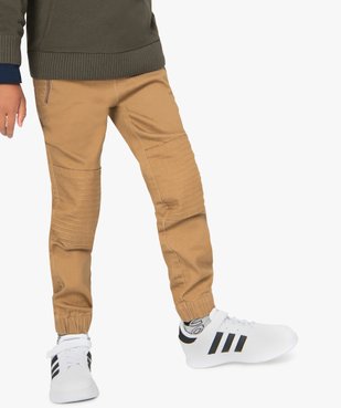 Pantalon garçon avec empiècements surpiqués aux genoux vue1 - GEMO C4G GARCON - GEMO