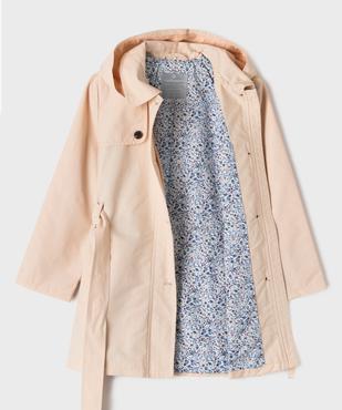 Trench à capuche en matière déperlante fille - LuluCastagnette vue2 - LULU CASTAGNETTE GEMO FOR GOOD - GEMO