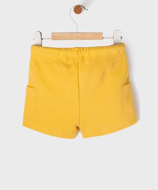 Short en maille côtelée avec taille ajustable bébé garçon vue3 - GEMO 4G BEBE - GEMO