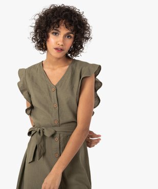 Robe femme emmanchures à volants vue2 - GEMO(FEMME PAP) - GEMO