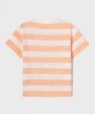 T-shirt rayé à manches courtes garçon vue7 - GEMO (ENFANT) - GEMO