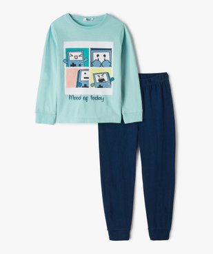 Pyjama garçon en jersey à motif fantaisie vue1 - GEMO (ENFANT) - GEMO