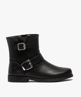 Boots fille unis avec boucles fantaisies fermeture zippée vue1 - GEMO (ENFANT) - GEMO