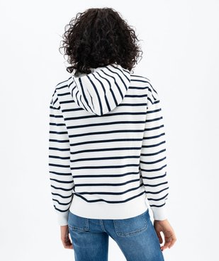 Sweat à capuche rayé femme - LuluCastagnette vue3 - LULUCASTAGNETTE - GEMO