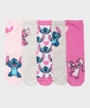 Chaussettes tige haute imprimées fille - Stitch (lot de 5 paires) vue1 - LILO & STITCH - GEMO