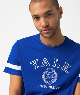 Tee-shirt homme à manches courtes avec inscriptions - Yale vue6 - YALE - GEMO