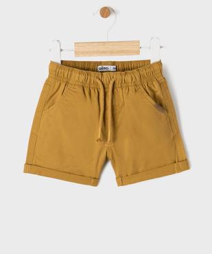Bermuda en coton avec taille ajustable bébé garçon vue1 - GEMO(BEBE DEBT) - GEMO
