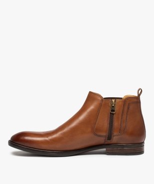 Boots homme dessus cuir uni – Pierre Cardin Diffusion vue3 - PIERRE CARDIN DIFFUSION - GEMO