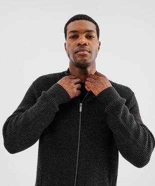 Gilet zippé avec col montant homme vue1 - GEMO (HOMME) - GEMO