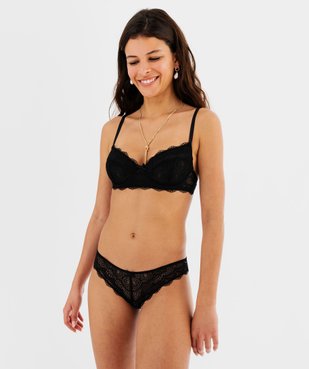 Soutien-gorge à armatures forme corbeille en dentelle vue4 - GEMO(HOMWR FEM) - GEMO