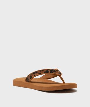 Tongs de plage à motif léopard femme - Isotoner vue2 - ISOTONER - GEMO