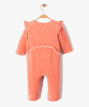Pyjama dors-bien en velours imprimé à volants bébé vue3 - GEMO(BB COUCHE) - GEMO