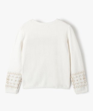 Pull de Noël fille en maille chenille vue5 - GEMO (ENFANT) - GEMO