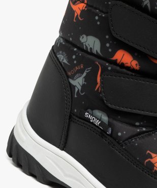 Après-skis garçon avec double scratch et semelle crantée motif dinosaure vue6 - ATHLETIC - GEMO