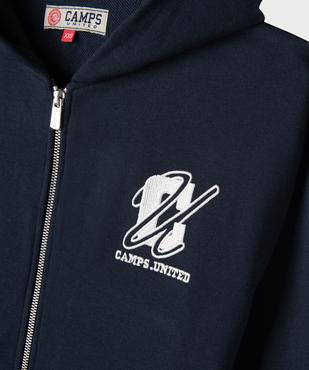 Sweat zippé à capuche imprimé devant et dos garçon - Camps United vue2 - CAMPS - GEMO
