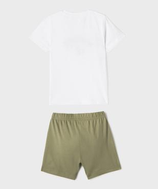Pyjashort en coton bicolore garçon vue4 - GEMO 4G GARCON - GEMO