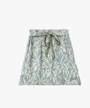 Jupe imprimée en matière satinée avec ceinture femme vue4 - GEMO(FEMME PAP) - GEMO