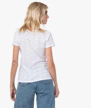 Tee-shirt femme imprimé à manches courtes vue3 - GEMO(FEMME PAP) - GEMO